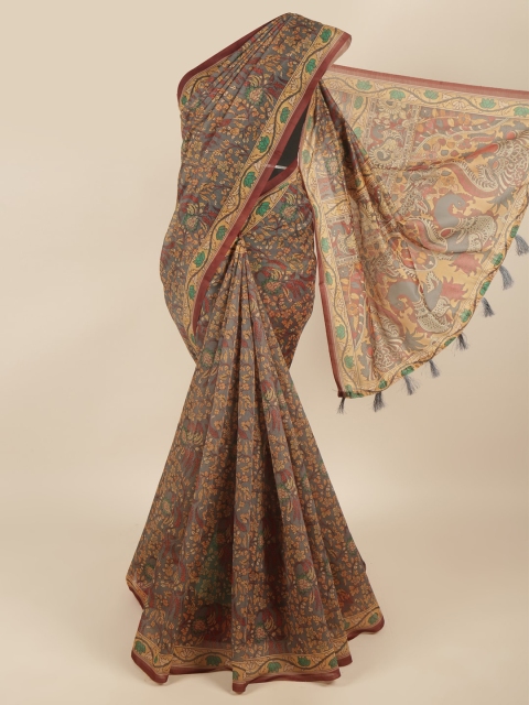 

Pothys Woman Grey Cotton Blend Saree