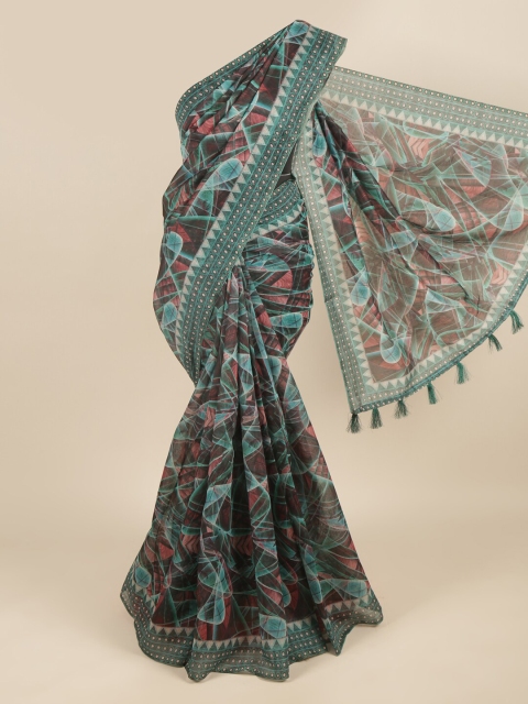 

Pothys Blue & Brown Saree