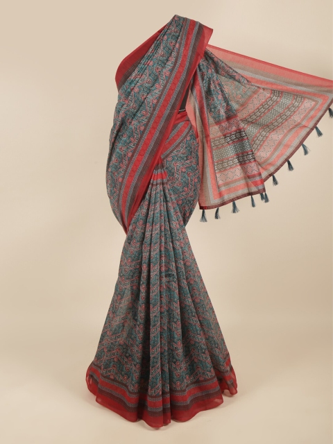 

Pothys Blue & Red Saree