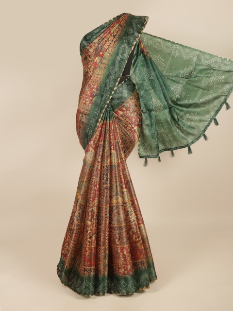 

Pothys Green & Beige Ethnic Motifs Saree