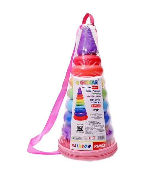 

UNITED AGENCIES Kids Blue & Red Rainbow Rings Learning & Development Toy