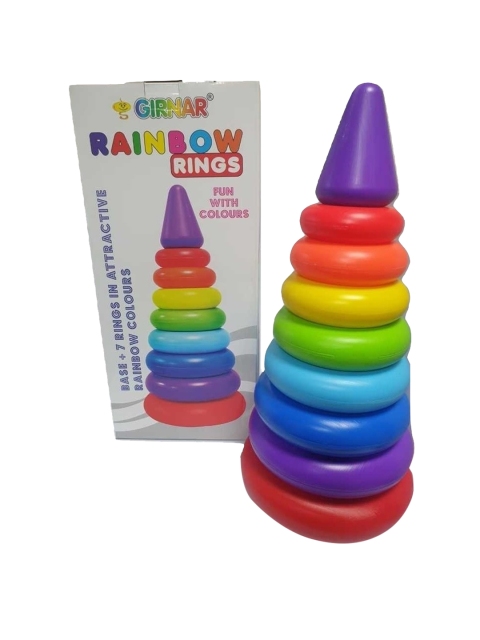 

UNITED AGENCIES Kids Blue & Red Rainbow Rings Box Learning & Development Toy