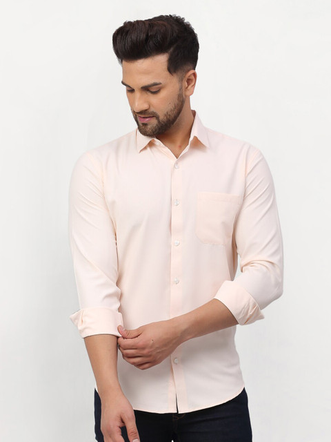 

JAINISH Men Peach-Coloured Comfort Casual Shirt