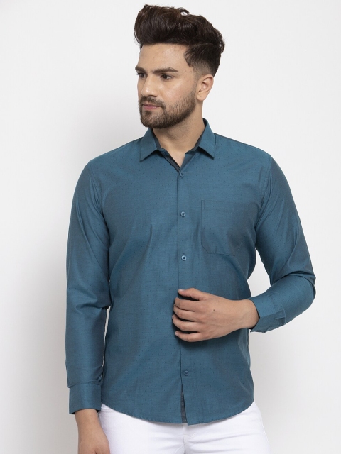 

JAINISH Men Blue Comfort Pure Cotton Casual Shirt