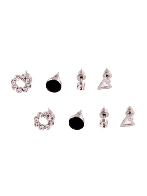 

Jewelz Silver-Toned Contemporary Drop Earrings