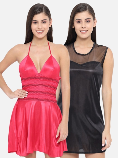 

Klamotten Set of 2 Red & Black Baby Doll