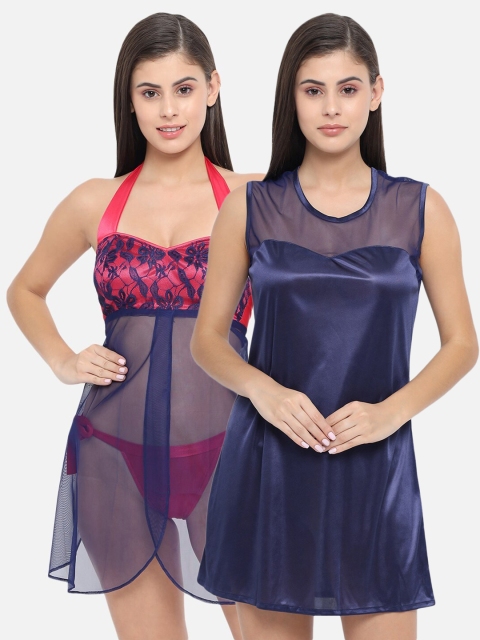 

Klamotten Pack Of 2 Red & Blue Baby Dolls with High-Low