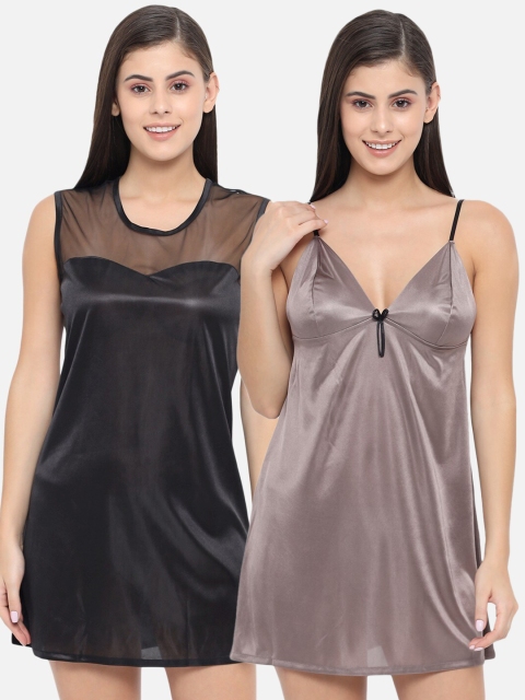 

Klamotten Pack Of 2 Black & Taupe Baby Doll