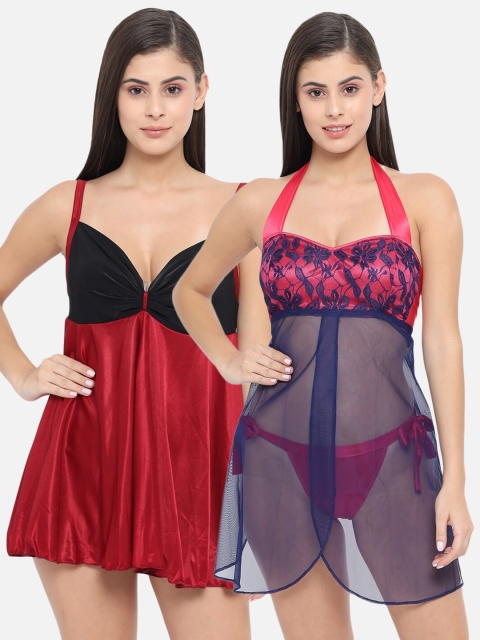 

Klamotten Set Of 2 Red & Blue Baby Doll