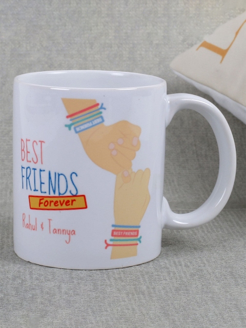 

Ferns N Petals Multicolor Best Friends Ceramic Glossy Mug, White