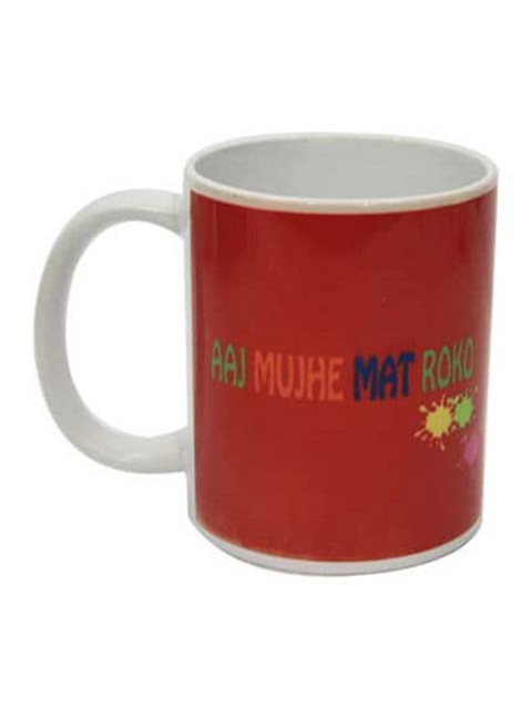 

Ferns N Petals White & Red Printed Ceramic Matte Mug