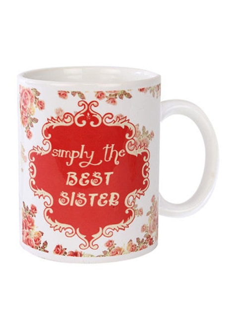 

Ferns N Petals White & Red Best Sister Printed Ceramic Glossy Mug