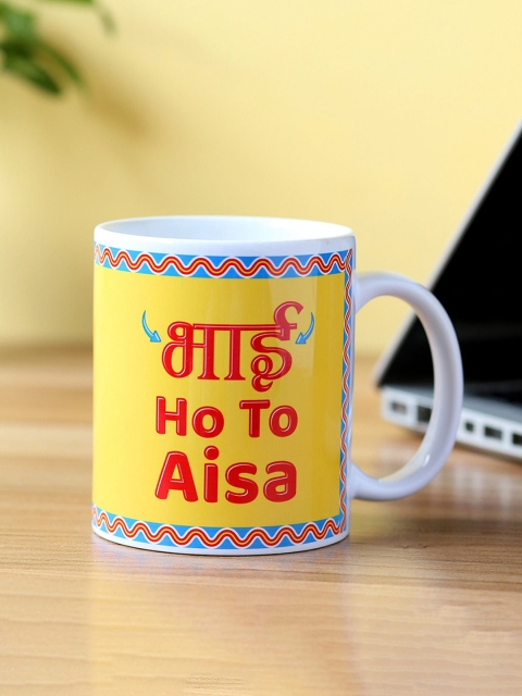 

Ferns N Petals White & Yellow Text Printed Ceramic Mug