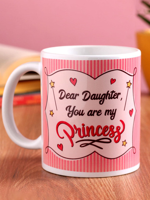 

Ferns N Petals White & Pink Princess Daughter Printed Ceramic Glossy Mug