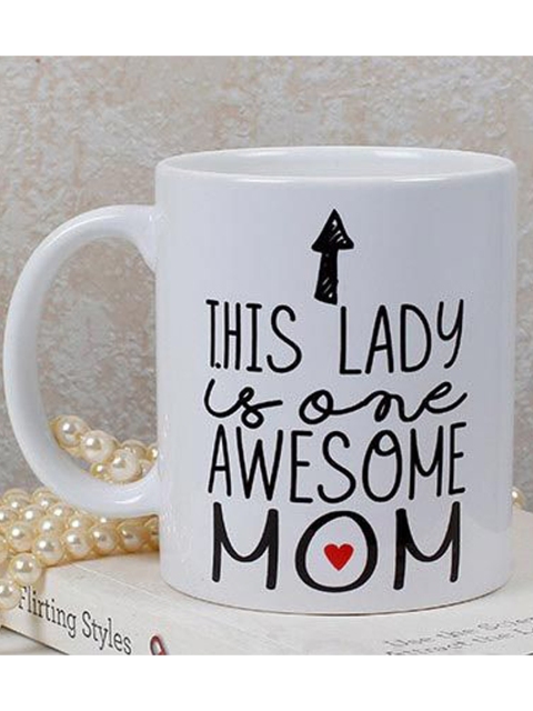 

Ferns N Petals White & Black Happy Mothers Day Printed Ceramic Glossy Mugs