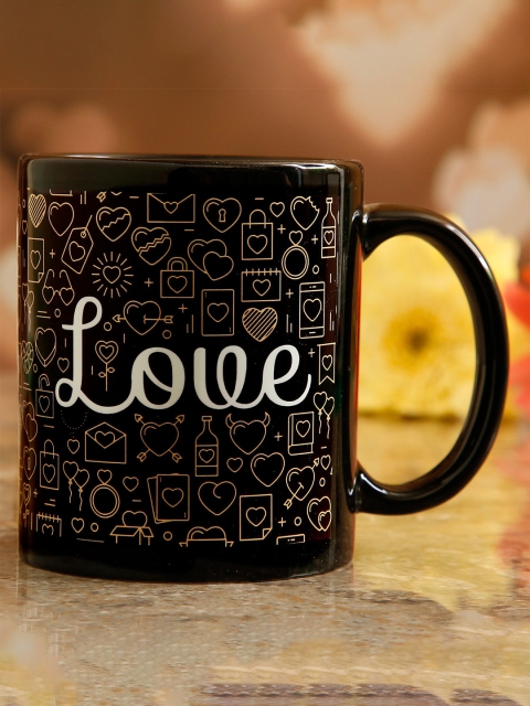 

Ferns N Petals Black & White Beautiful In Love Printed Ceramic Matte Mugs