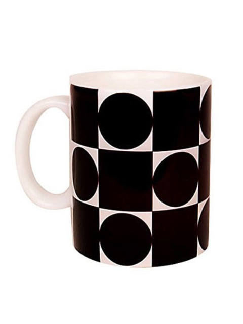 

Ferns N Petals White & Black Printed Ceramic Glossy Mug