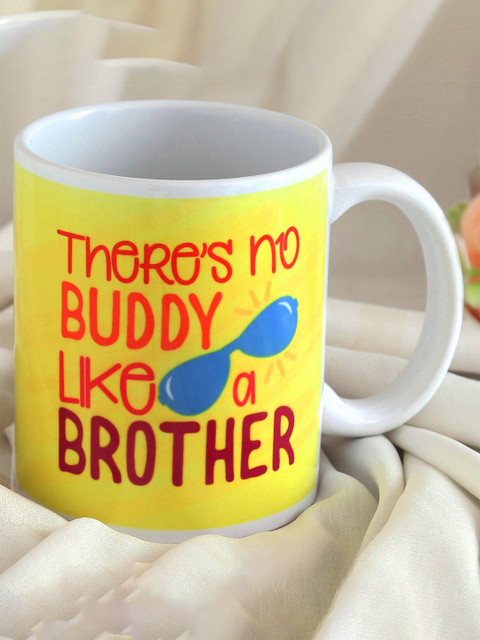 

Ferns N Petals Yellow & White There Is No Buddy Like A Brother Printed Coffee Mug