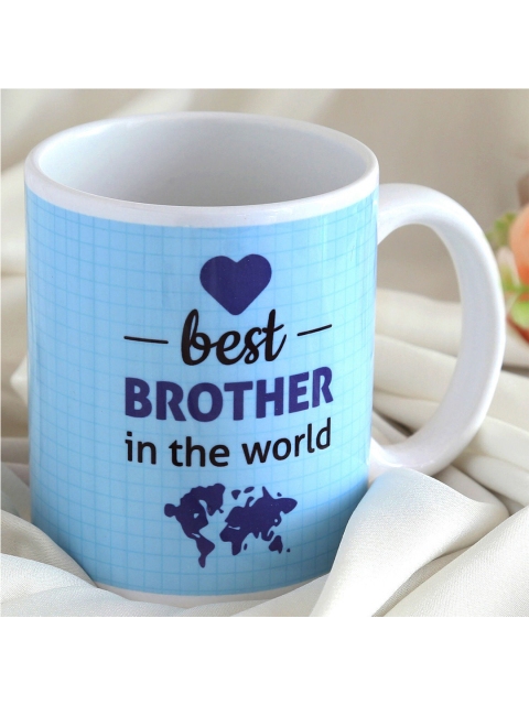 

Ferns N Petals Multicolor Best Brother In The World Mug Ceramic Matte Mug, Blue