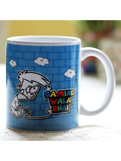 

Ferns N Petals White & Blue Gaming Wala Bhai Printed Ceramic Glossy Mug