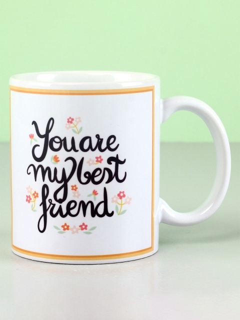 

Ferns N Petals White & Black My Best Friend Printed Ceramic Matte Mugs