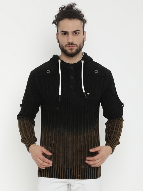 

V2 Value & Variety Men Grey Striped Sweatshirt