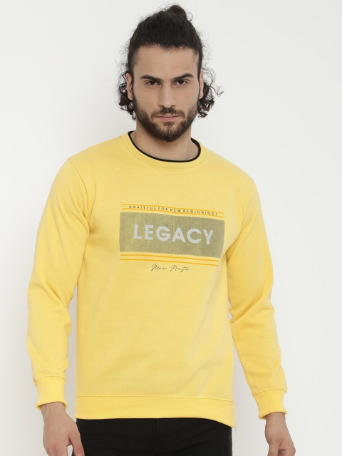 

V2 Value & Variety Men Yellow Printed Sweatshirt