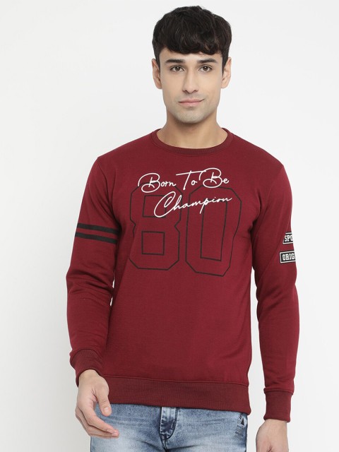 

V2 Value & Variety Men Maroon Printed Sweatshirt