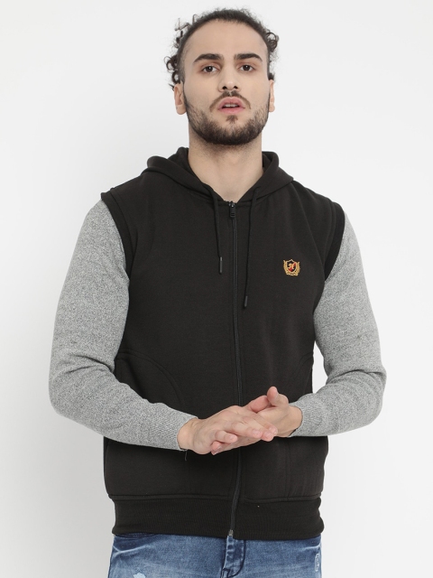 

V2 Value & Variety Men Black Hooded Sweatshirt