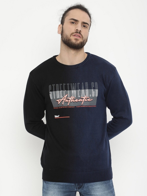 

V2 Value & Variety Men Blue Printed Sweatshirt