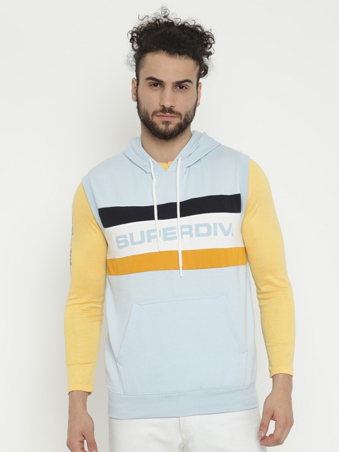 

V2 Value & Variety Men Green Colourblocked Hooded Sweatshirt