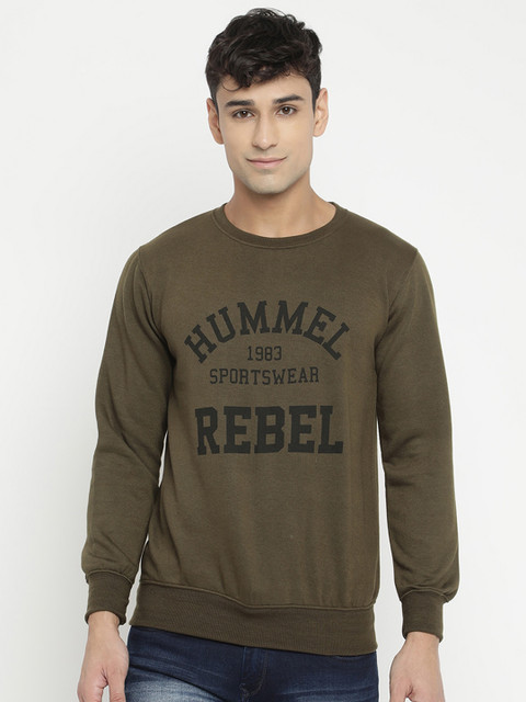 

V2 Value & Variety Men Olive Green Printed Sweatshirt