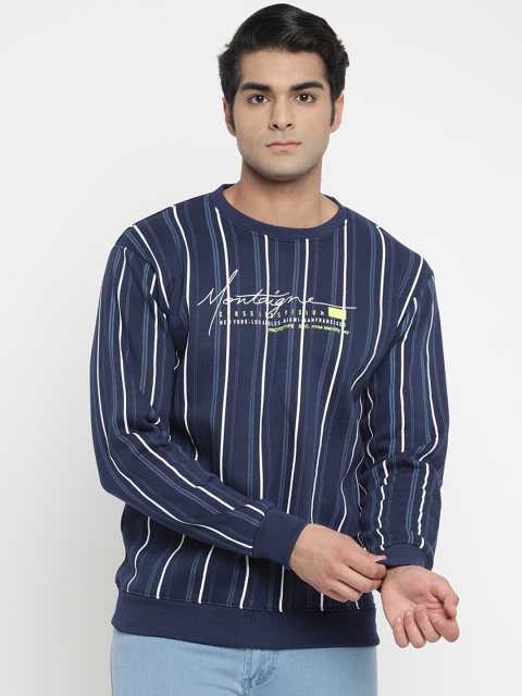 

V2 Value & Variety Men Navy Blue Printed Sweatshirt