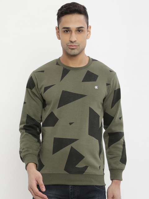 

V2 Value & Variety Men Olive Green Printed Sweatshirt