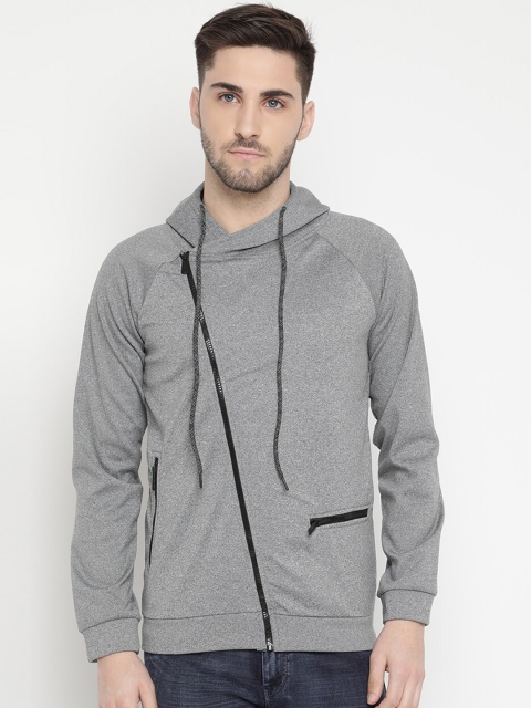 

V2 Value & Variety Men Grey Hooded Sweatshirt