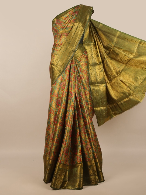 

Pothys Green Ethnic Motifs Printed Art Silk Saree