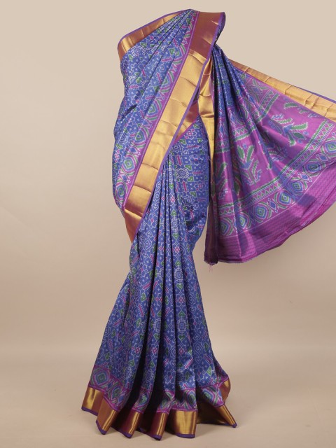 

Pothys Blue & Purple Ethnic Motifs Zari Art Silk Saree