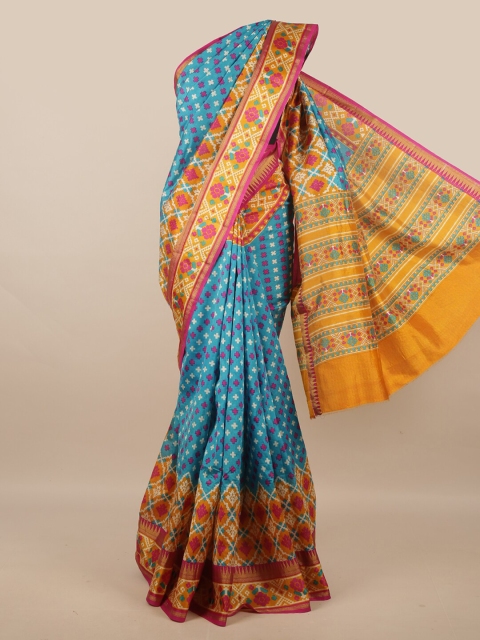 

Pothys Blue & Yellow Art Silk Saree