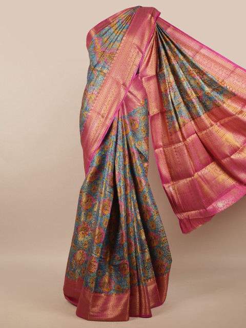 

Pothys Blue & Pink Woven Design Zari Art Silk Saree