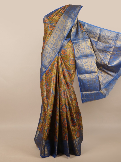 

Pothys Green & Blue Woven Design Zari Art Silk Saree