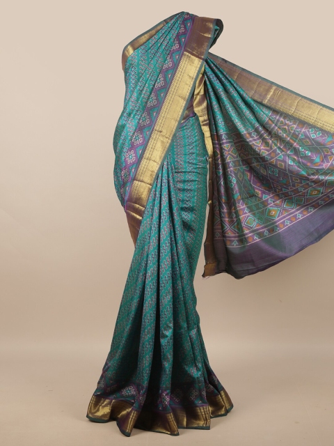 

Pothys Green & Purple Ethnic Motifs Zari Art Silk Saree