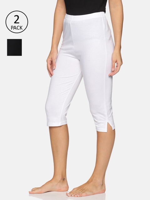 

NOT YET by us Set Of 2 Women White Capris