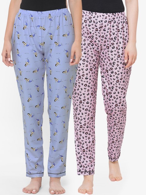 

FashionRack Women Pink & Blue Pack of 2 Lounge Pants