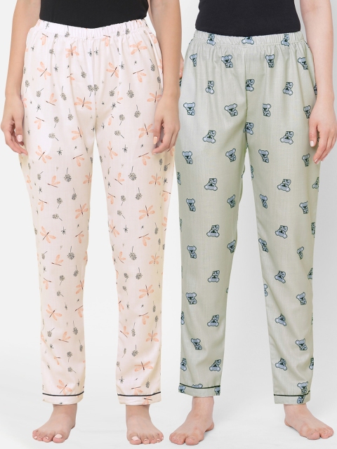 

FashionRack Women Set of 2 Multi Printed Lounge Pants