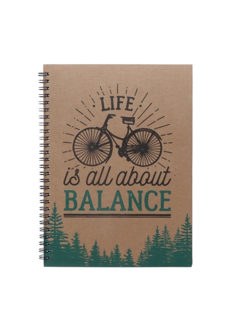 

Archies Tan-Coloured & Green Printed Notebook