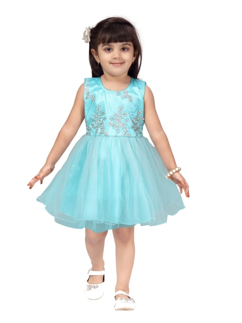 

Aarika Turquoise Blue Net Dress