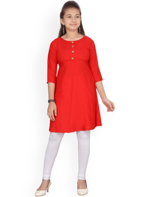 

Aarika Girls Red Thread Work Kurta