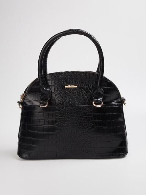 

CODE by Lifestyle Black Textured Structured Handheld Bag