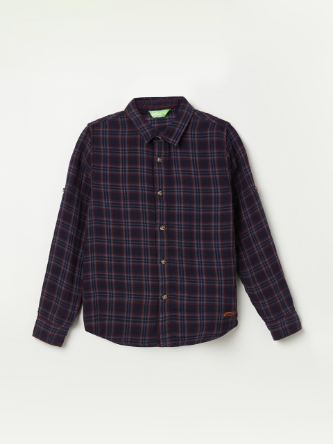 

Bossini Boys Red Tartan Checks Checked Casual Shirt