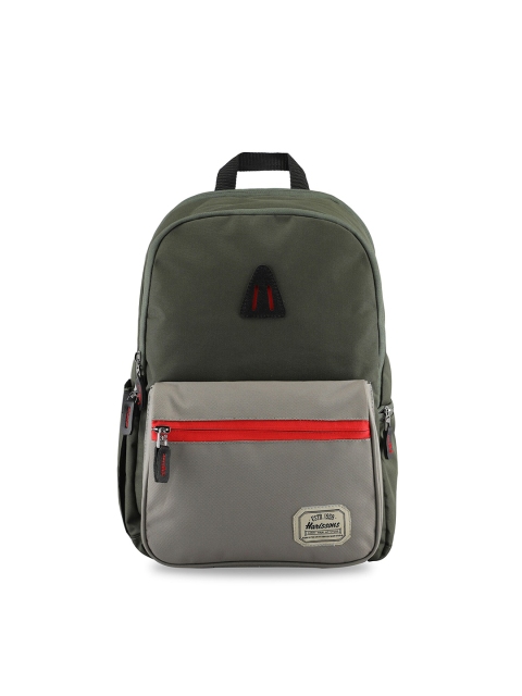 

Harissons Unisex Green & Grey Backpack